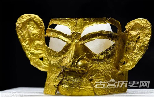 _黄金面罩三星堆黄金面罩_黄金面具三星堆